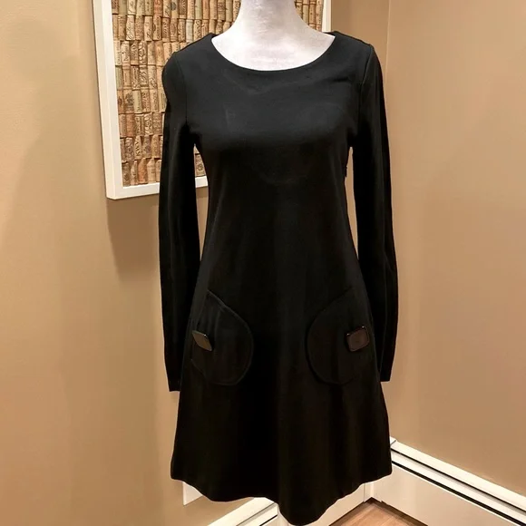 Tibi | Dresses | Tibi Black Mini Dress Front Pockets With Oversized Funky  Buttons | Poshmark